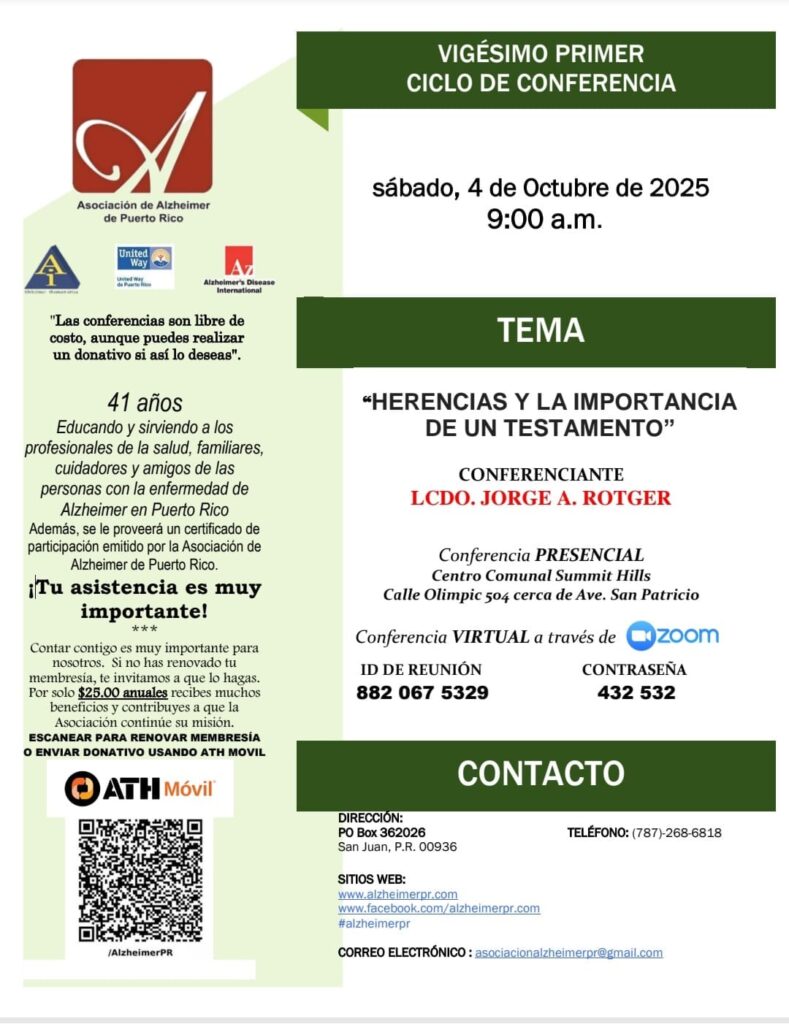 Conferencia 4 de octubre ALZ